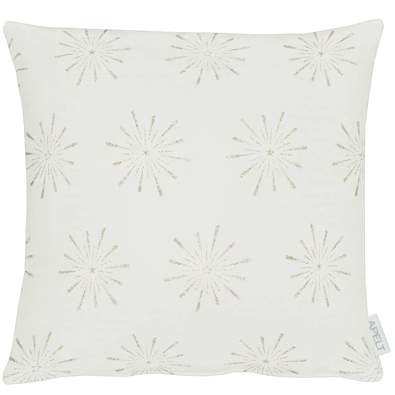 APELT 6302 Kissenbezug Lurex Jacquardgewebe Sternendesign
