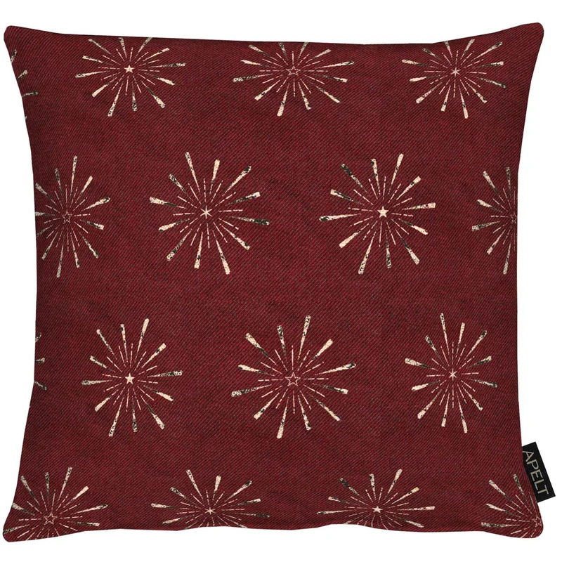 APELT 6302 Kissenbezug Lurex Jacquardgewebe Sternendesign