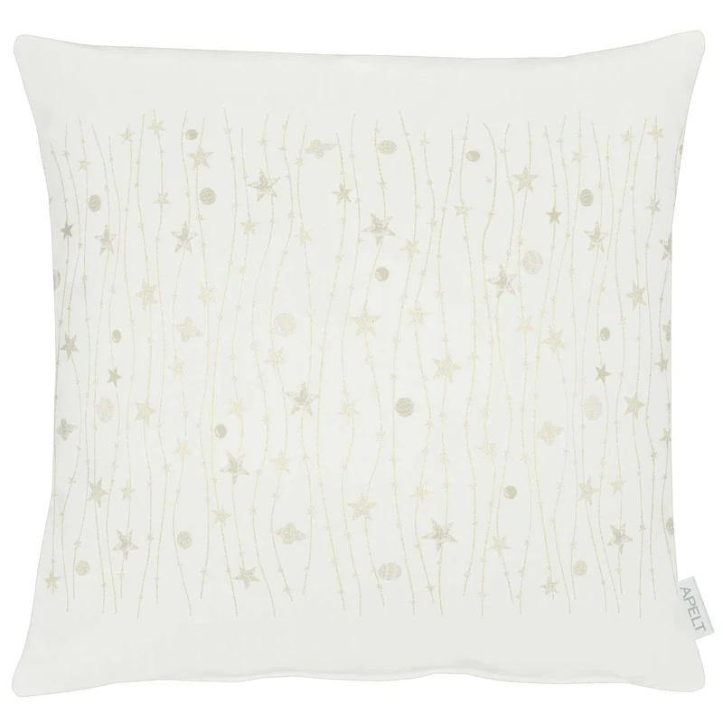 APELT 6301 Kissenbezug Lurex Jacquardgewebe Sternendesign