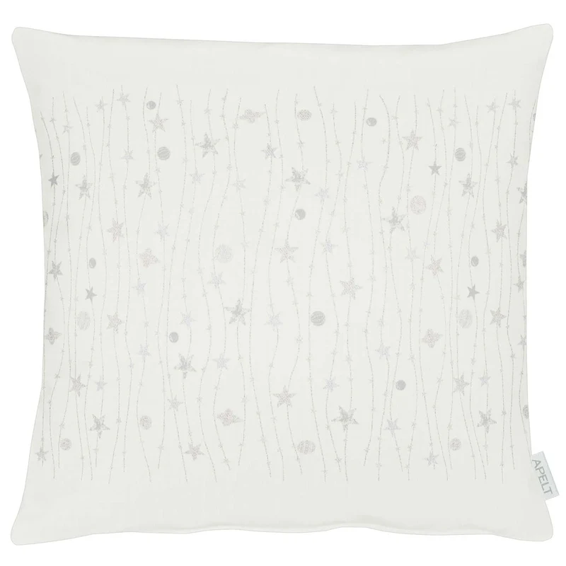 APELT 6301 Kissenbezug Lurex Jacquardgewebe Sternendesign