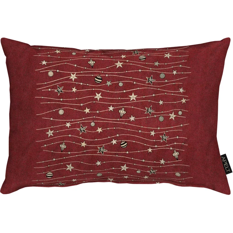 APELT 6301 Kissen Lurex Jacquardgewebe Sternendesign