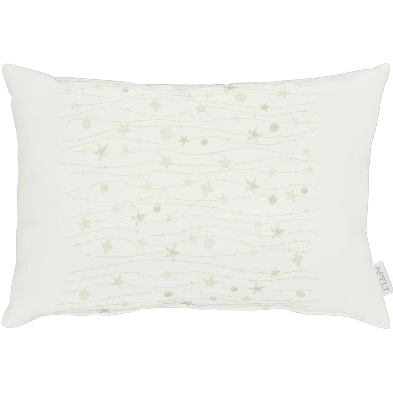 APELT 6301 Kissen Lurex Jacquardgewebe Sternendesign