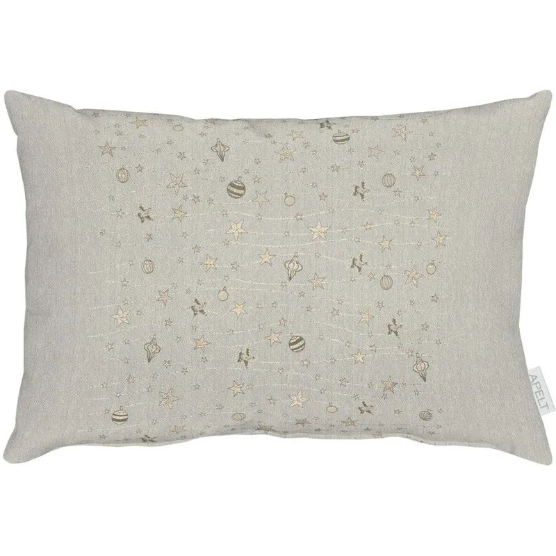 APELT 6301 Kissen Lurex Jacquardgewebe Sternendesign
