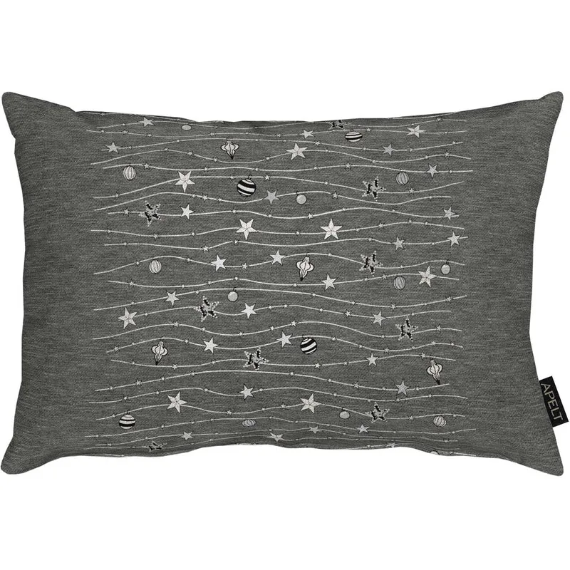 APELT 6301 Kissen Lurex Jacquardgewebe Sternendesign