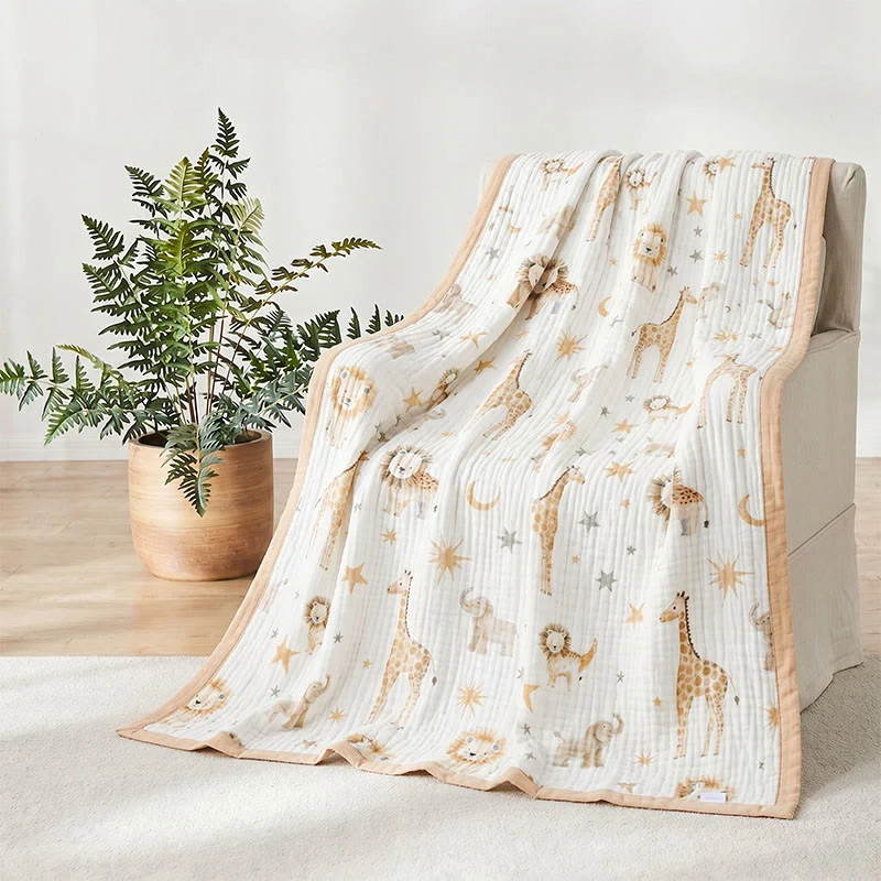 Animal Kingdom Cotton Muslin Blanket