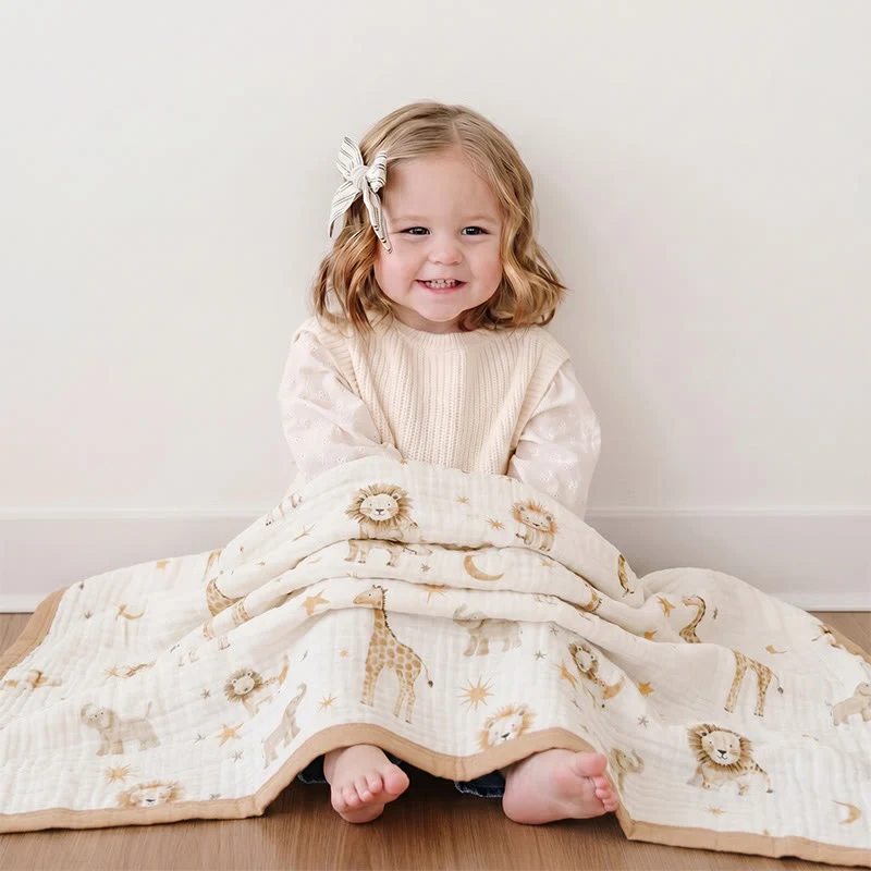 Animal Kingdom Cotton Muslin Blanket