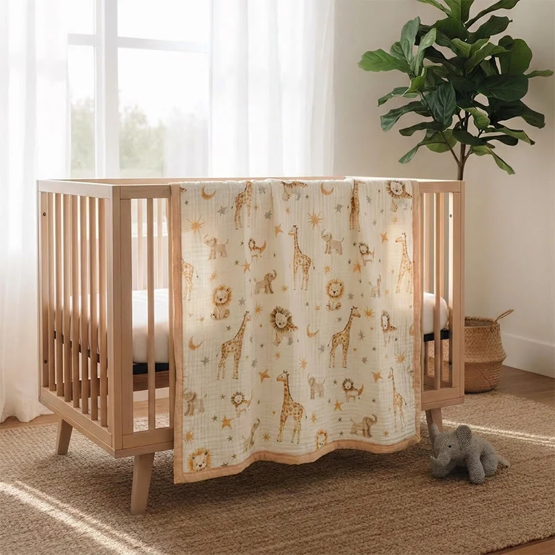Animal Kingdom Cotton Muslin Blanket