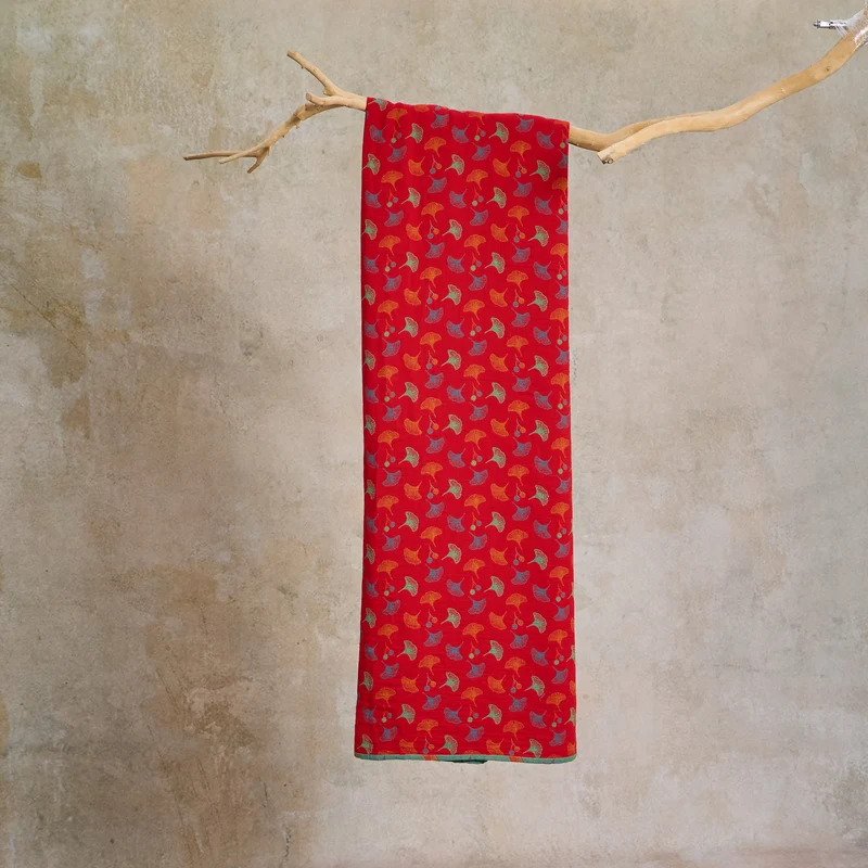 Ginkgoblatt-Baumwoll-Jacquard-Stoff