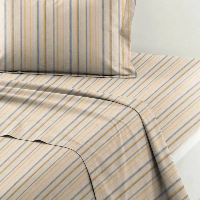 Neutral gestreiftes Twin XL Schlafsaal-Bettwäscheset