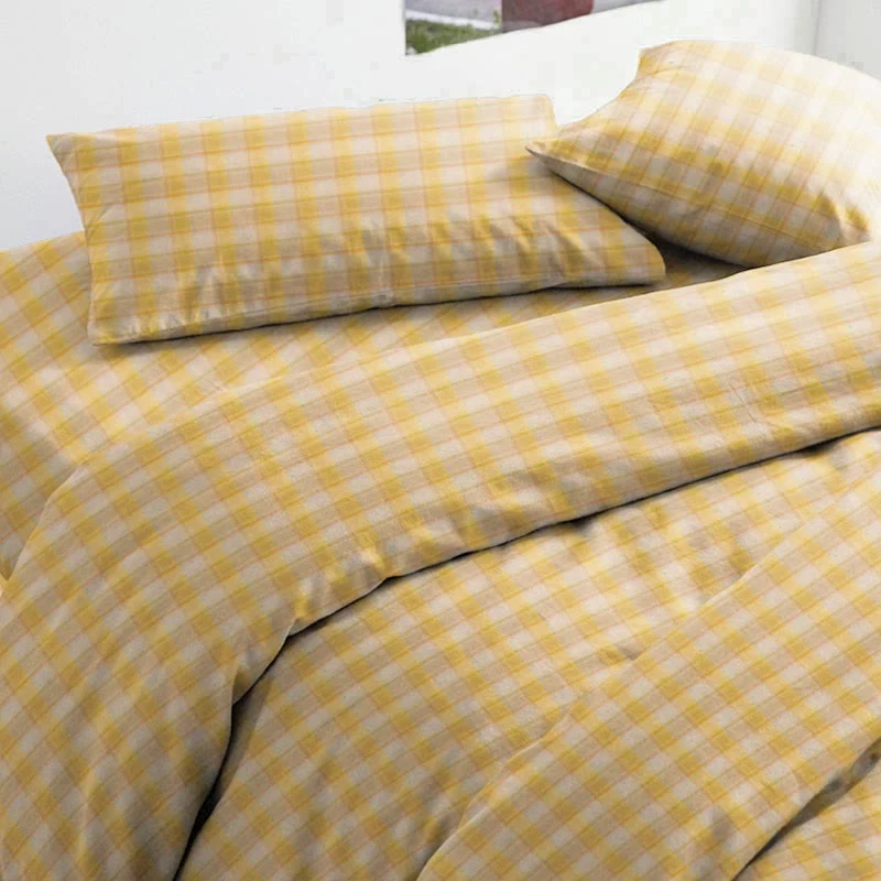 Pastellfarbenes Vichy-Karo-Bettwäscheset (Einzelbett XL)