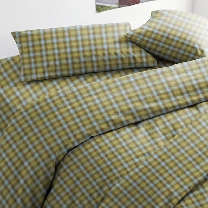 Bettwäsche-Set im Cottage-Karo-Design, Einzelbett XL, für Studentenwohnheim