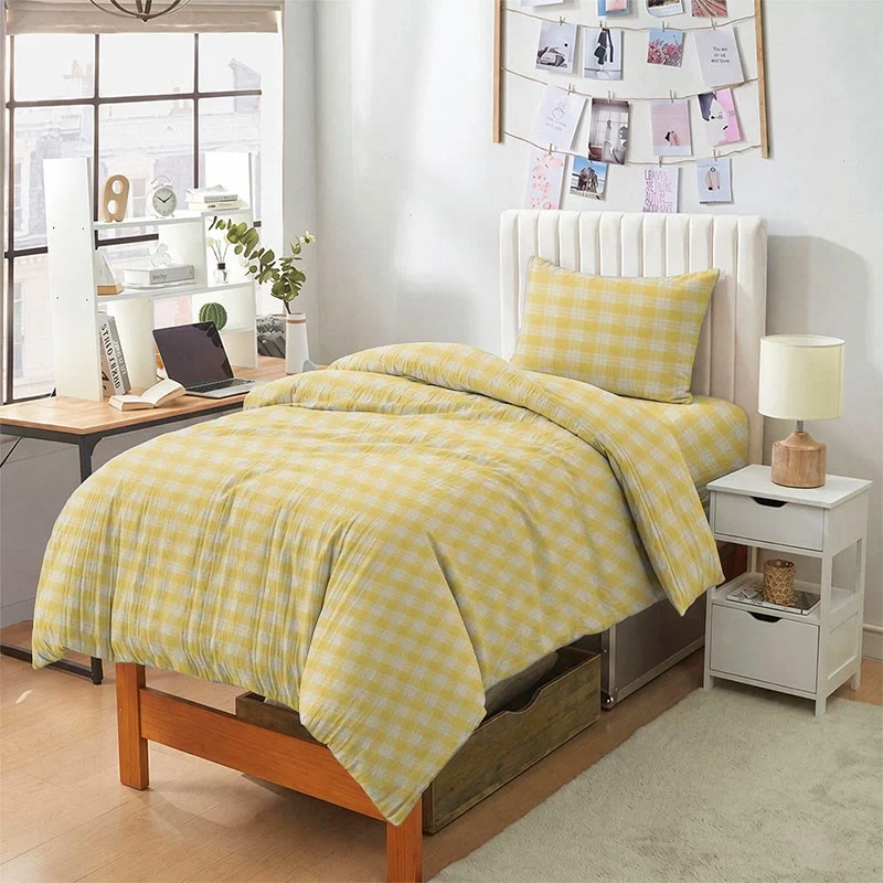 Sunny Gingham Twin XL Schlafsaal-Bettwäsche-Set