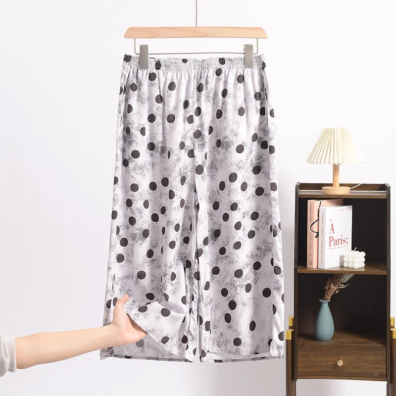 Gepunktete, kurze Pyjamahose