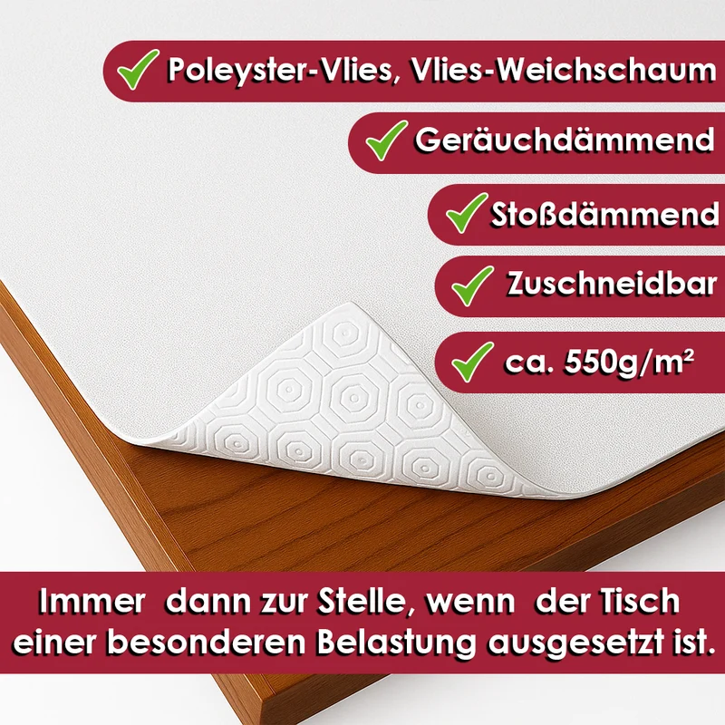 Tischpolster weiß rund