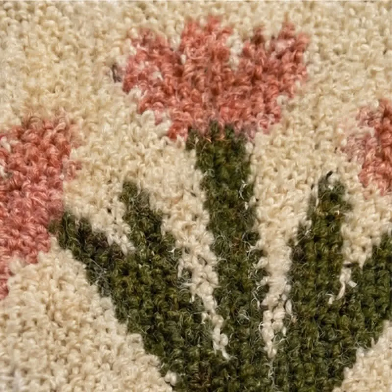 Patchwork-Decke mit Welpenmuster und Fransen