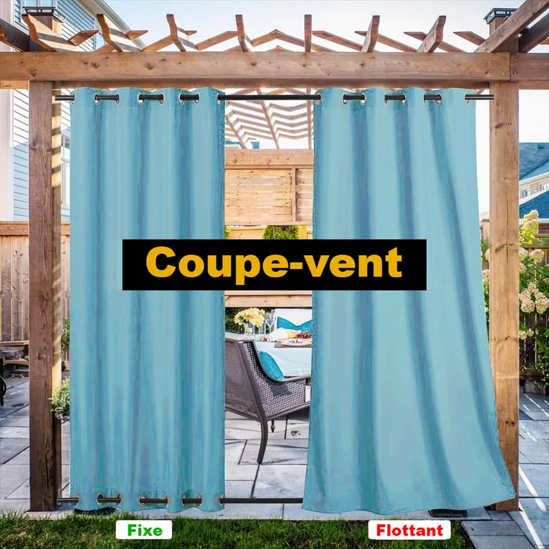 Outdoor Ösenvorhang Poncirier für Balkon