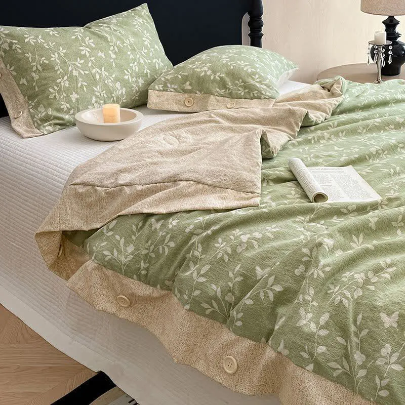 Baumwoll-Leinen-Decke mit Rankenmuster