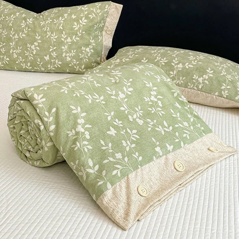 Baumwoll-Leinen-Decke mit Rankenmuster