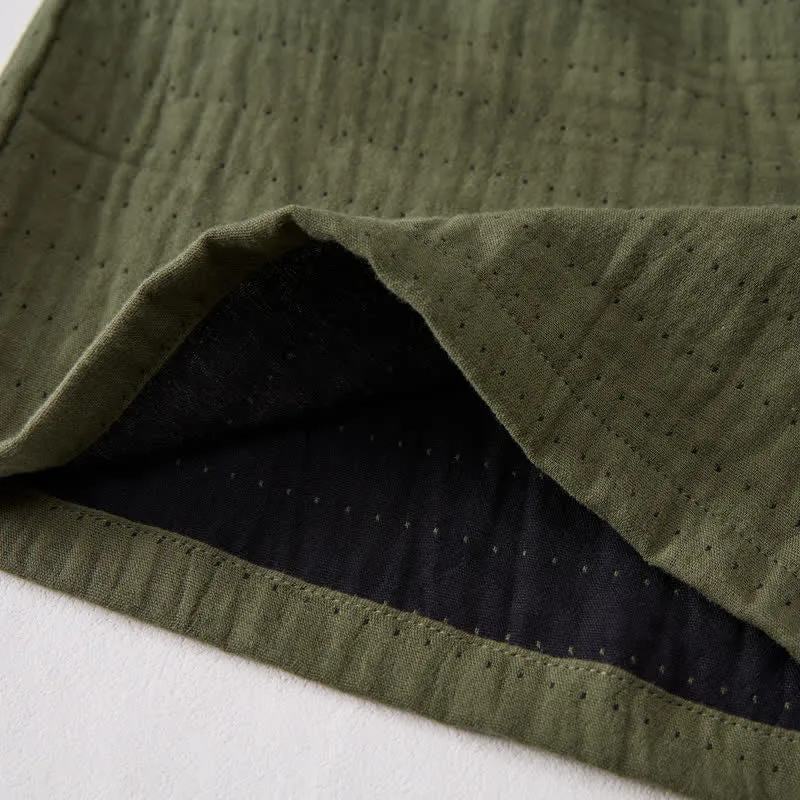 Lässige Lounge-Shorts aus Baumwollgaze mit Kordelzug