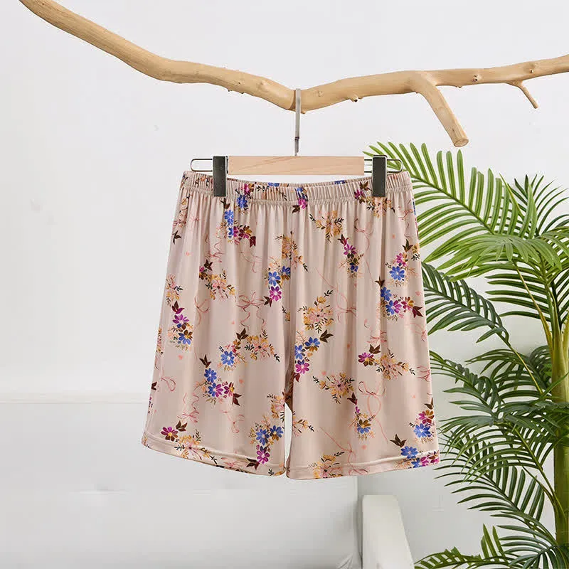 Vintage-Loungeshorts mit Blumenmuster und lockerer Passform