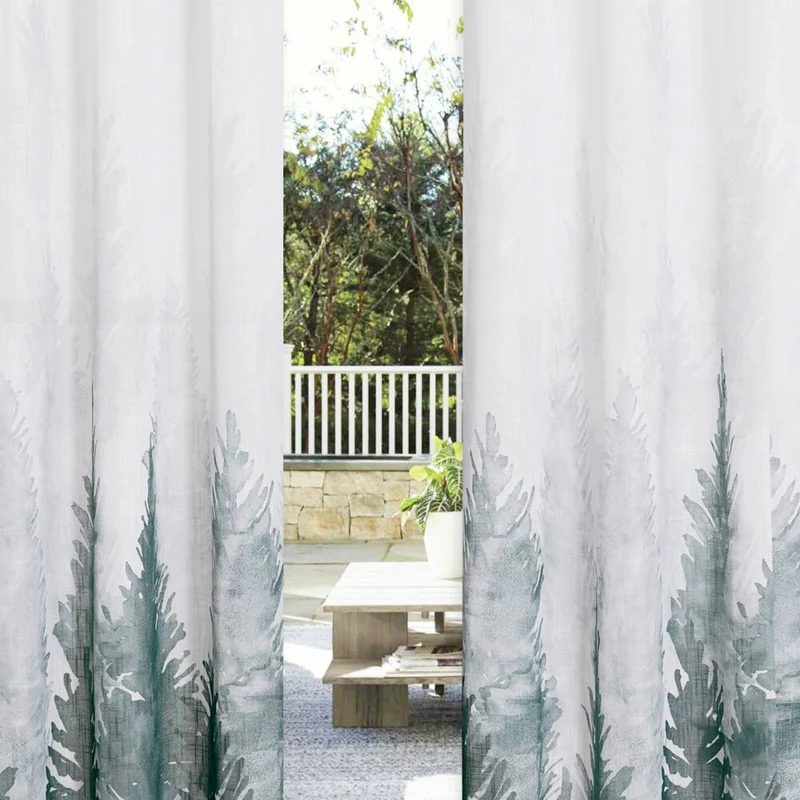Transparenter Outdoor Vorhang Woolf Waldmotiv