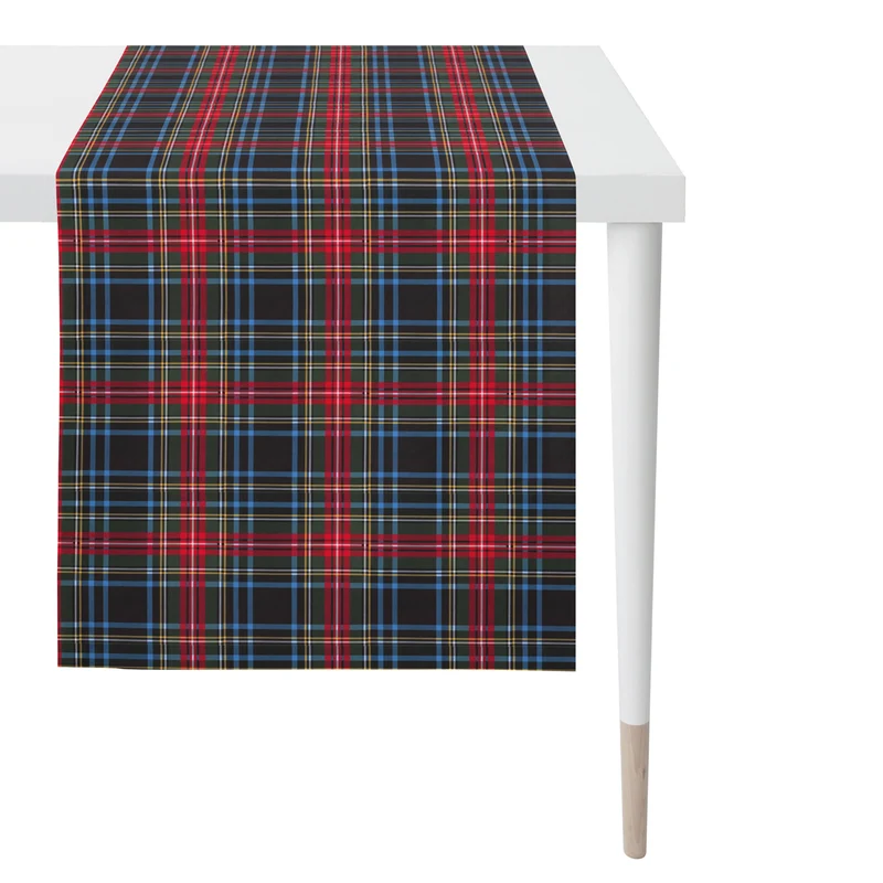 APELT 9539 Tischläufer Karomotiv Baumwolle