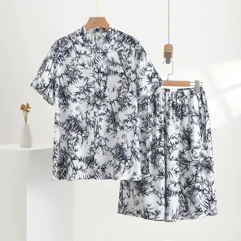 Unisex-Pyjama-Set mit Bambusprint