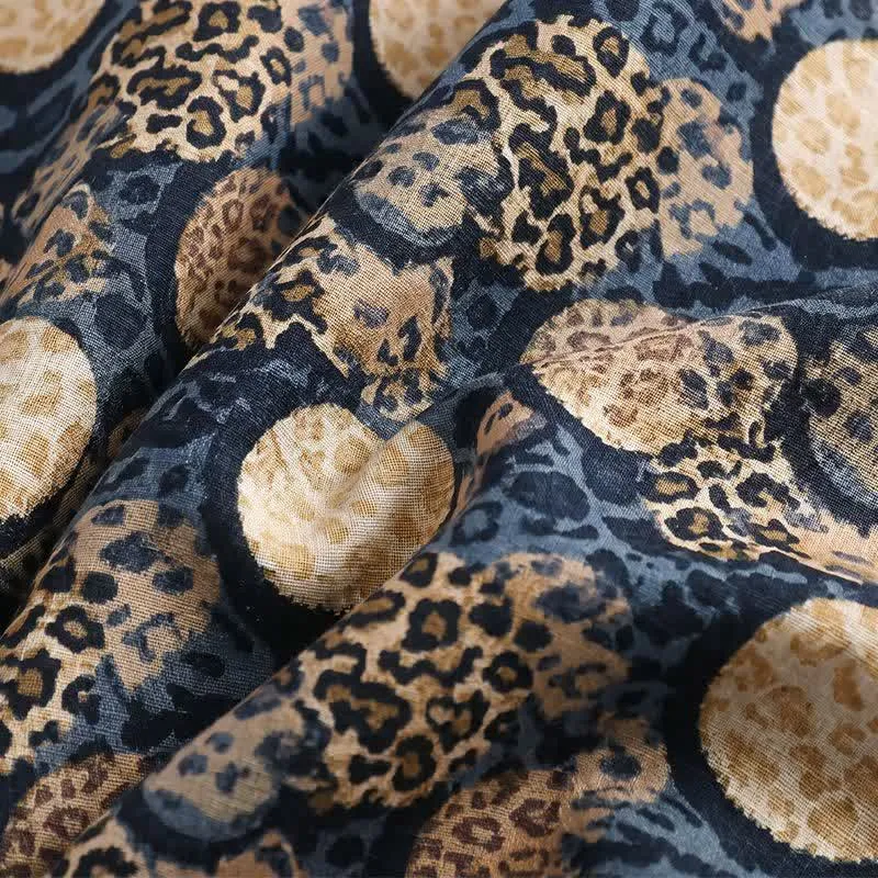 Loungewear-Set mit Leopardenmuster in Marineblau