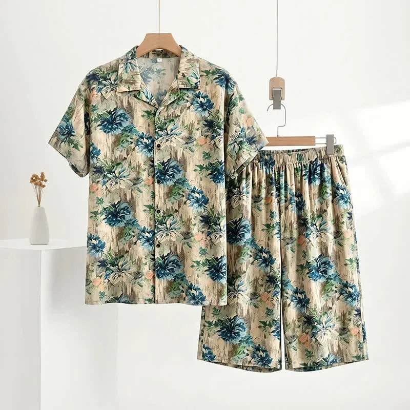 Unisex Loungewear-Set mit Blumenmuster