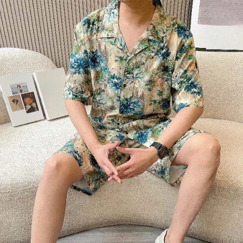 Unisex Loungewear-Set mit Blumenmuster