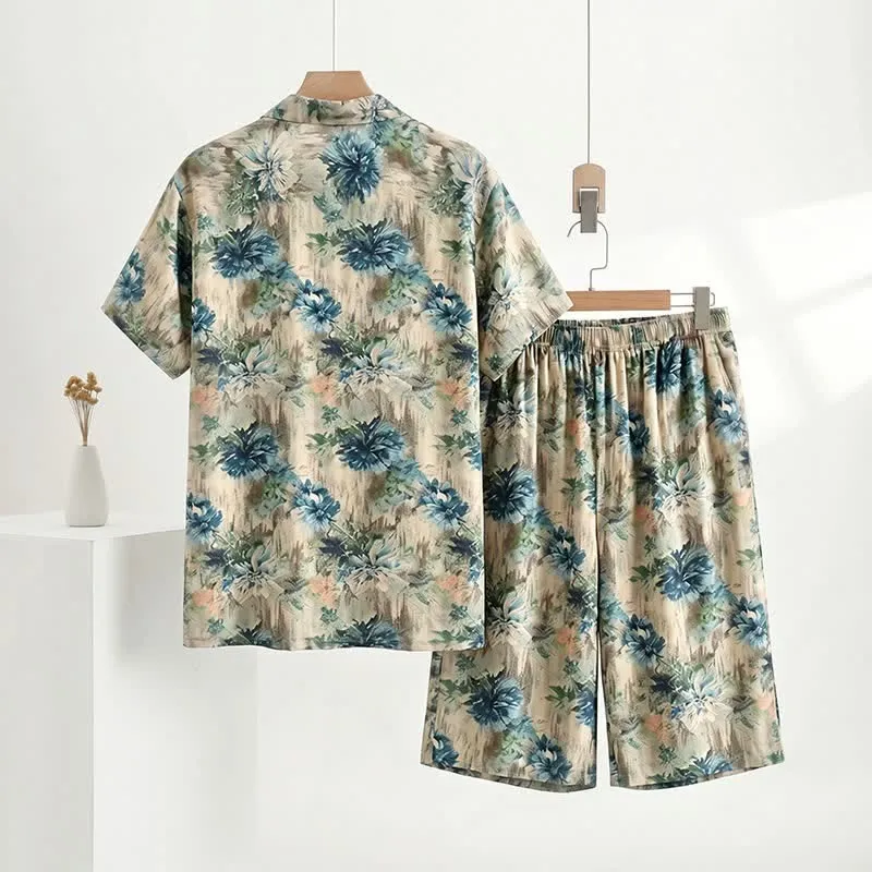 Unisex Loungewear-Set mit Blumenmuster