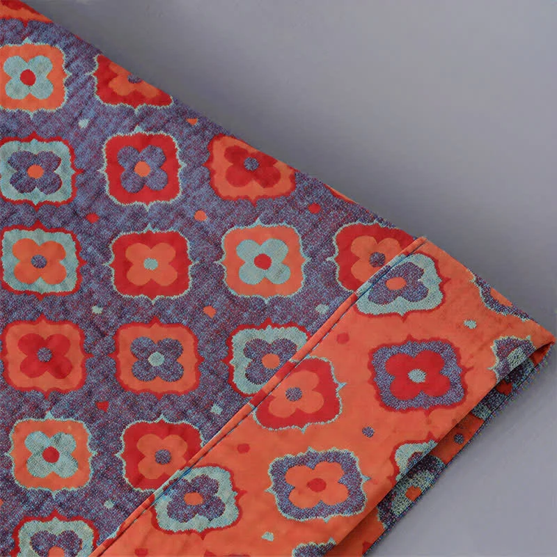 Vintage-Kimono aus Baumwolle für Kinder mit geometrischem Muster