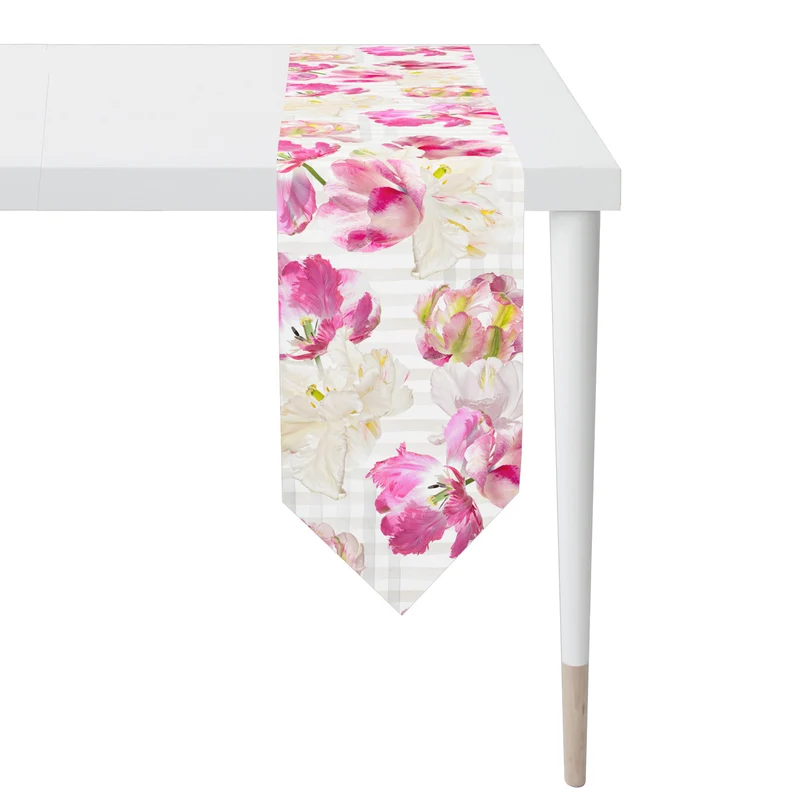 APELT 6405 Tischband Papageientulpen Frühjahrsblüten