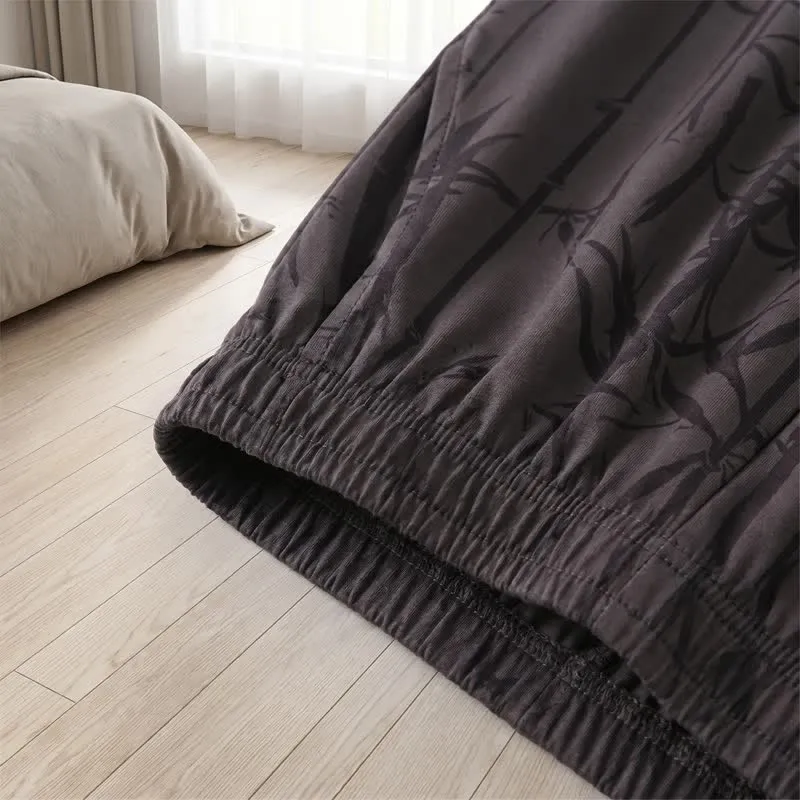Loungewear-Set aus 100 % Baumwolle mit dunklen Bambusknöpfen