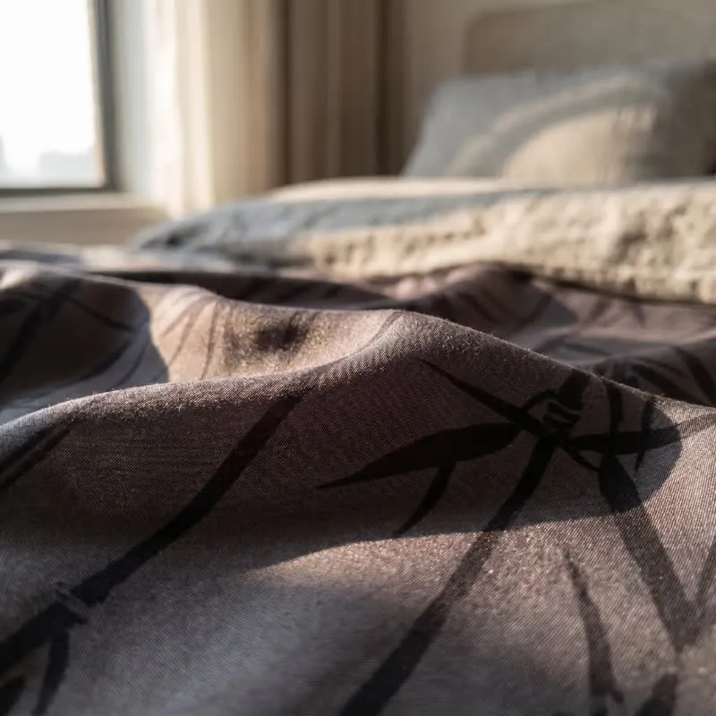 Loungewear-Set aus 100 % Baumwolle mit dunklen Bambusknöpfen