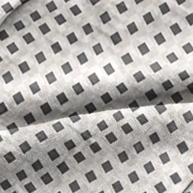 Unisex Mini-Karo-Pyjama-Set mit V-Ausschnitt