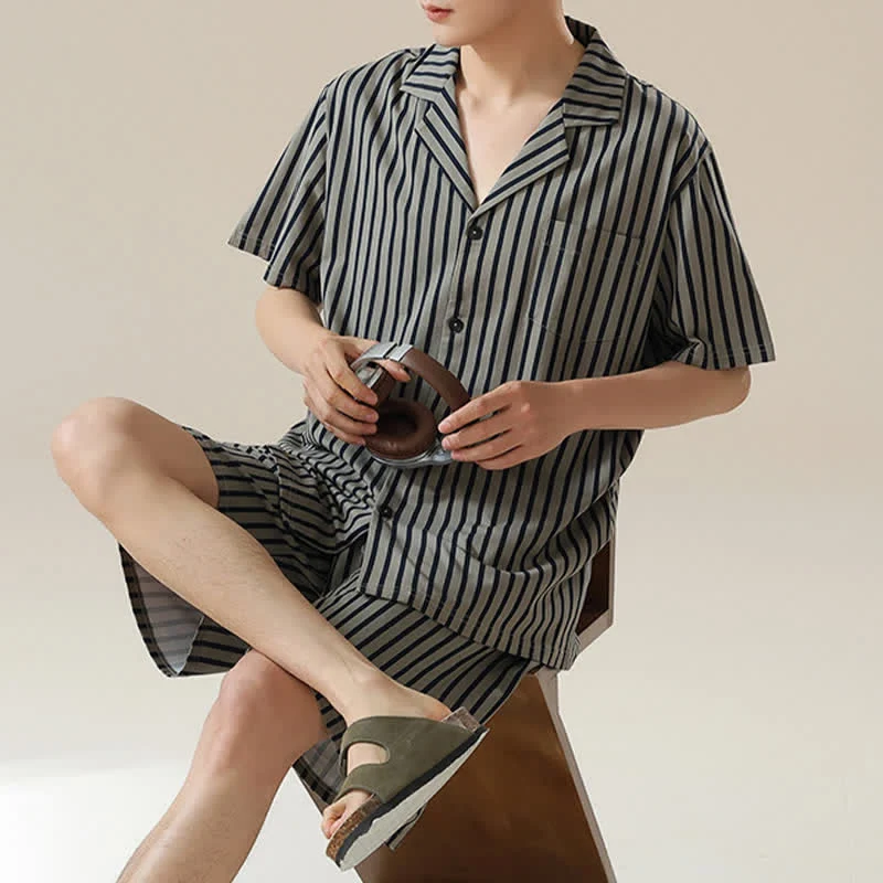 Unisex-Pyjama-Set aus Modal mit Streifen
