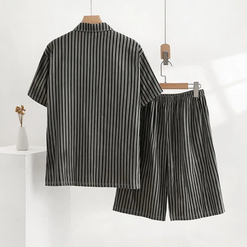 Unisex-Pyjama-Set aus Modal mit Streifen