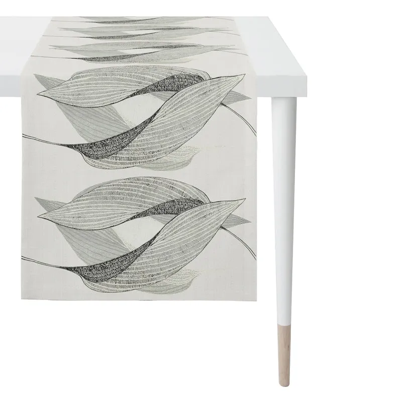 APELT 7312 Tischläufer kunstvolles Blattmotiv Loft