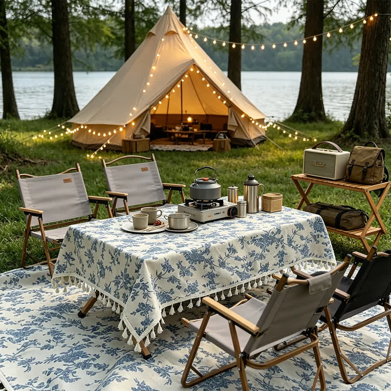 Picknickdecke mit Blumenmuster