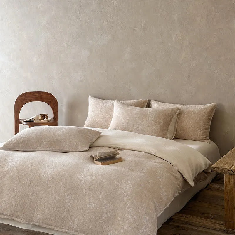 Bettwäsche-Set „Camel Botanical Blossom Jacquard Cotton“
