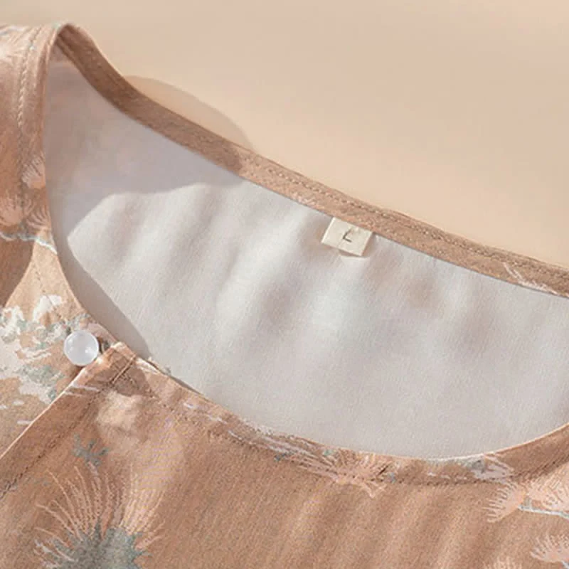 Loungewear-Set für Damen aus orientalisch bedrucktem Fiberglas