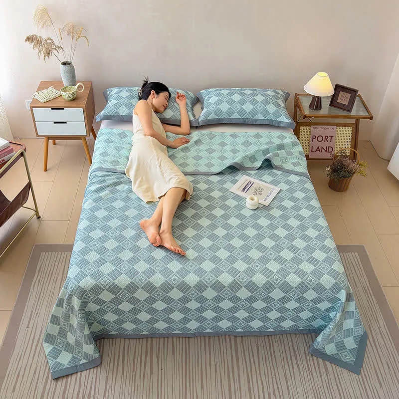 Wendbare 3-lagige geometrische Jacquard-Decke