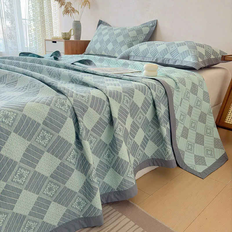 Wendbare 3-lagige geometrische Jacquard-Decke