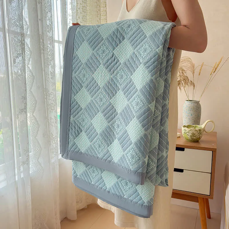 Wendbare 3-lagige geometrische Jacquard-Decke