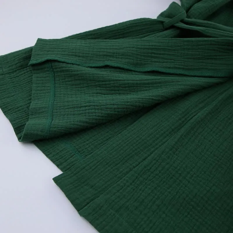 Kimono-Pyjama aus einfarbigem Baumwollgaze