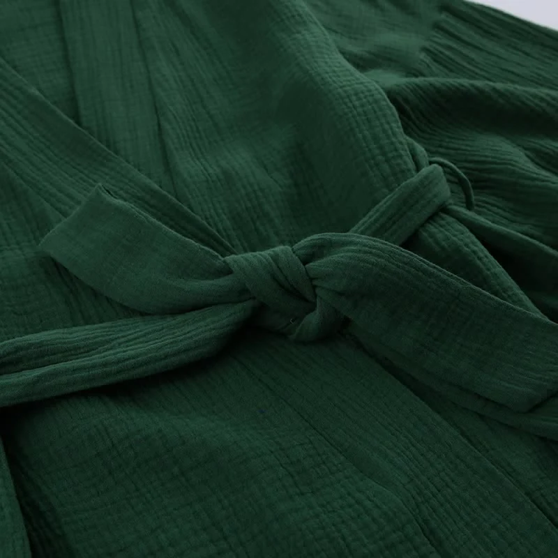 Kimono-Pyjama aus einfarbigem Baumwollgaze