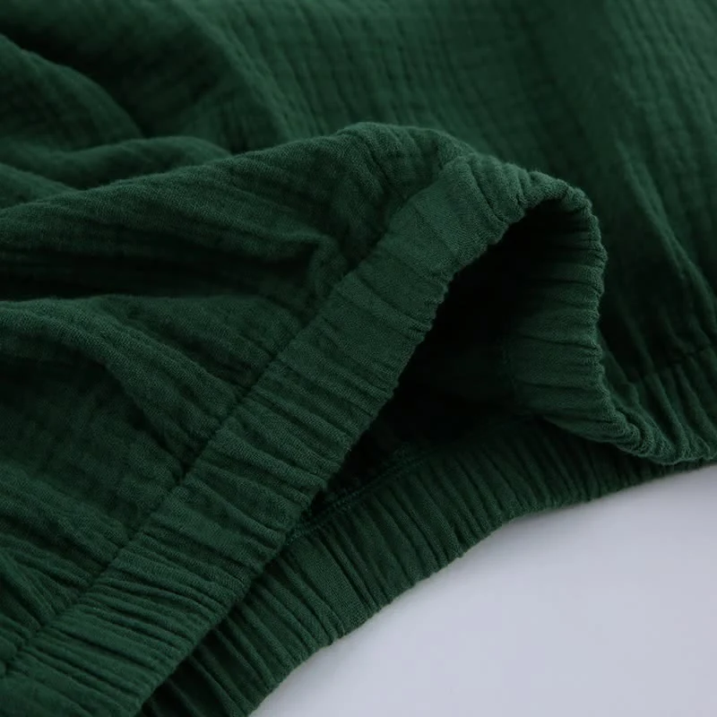 Kimono-Pyjama aus einfarbigem Baumwollgaze