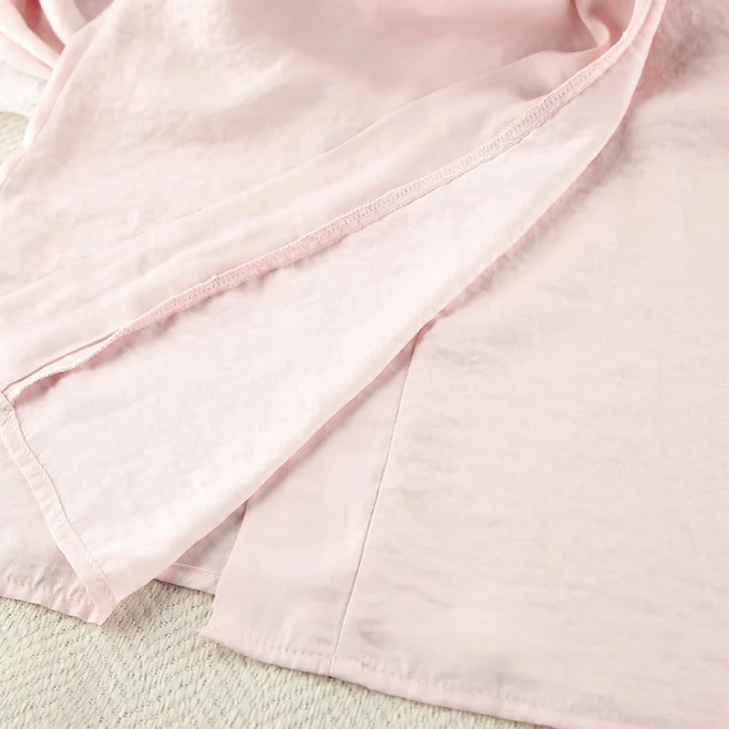 Kimono-Set in einfarbigem Rosa