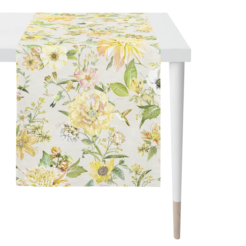 APELT 7305 Tischläufer Sommerblüten allover